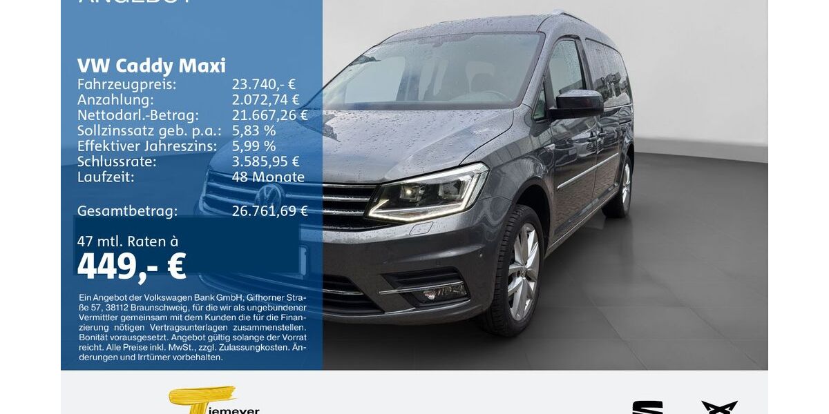 VW Caddy Maxi 111.205 km 22.220 &euro; Lüdenscheid 58513